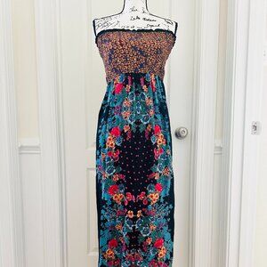 Strapless Colorful Maxi Dress